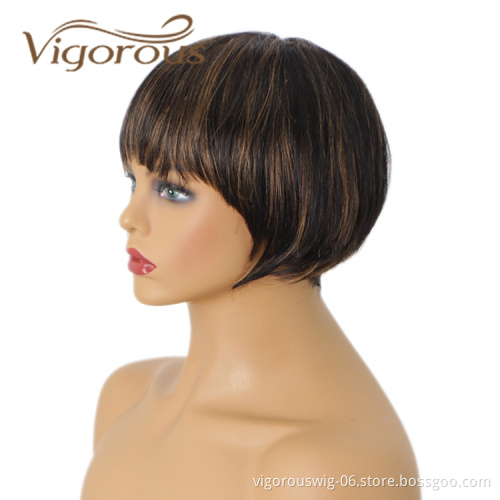 Short Bob Black Mixed Blonde Human Hair Products Buyers Of Usa Straight Expensive 100% Real Brazilian Human Hair Wig
